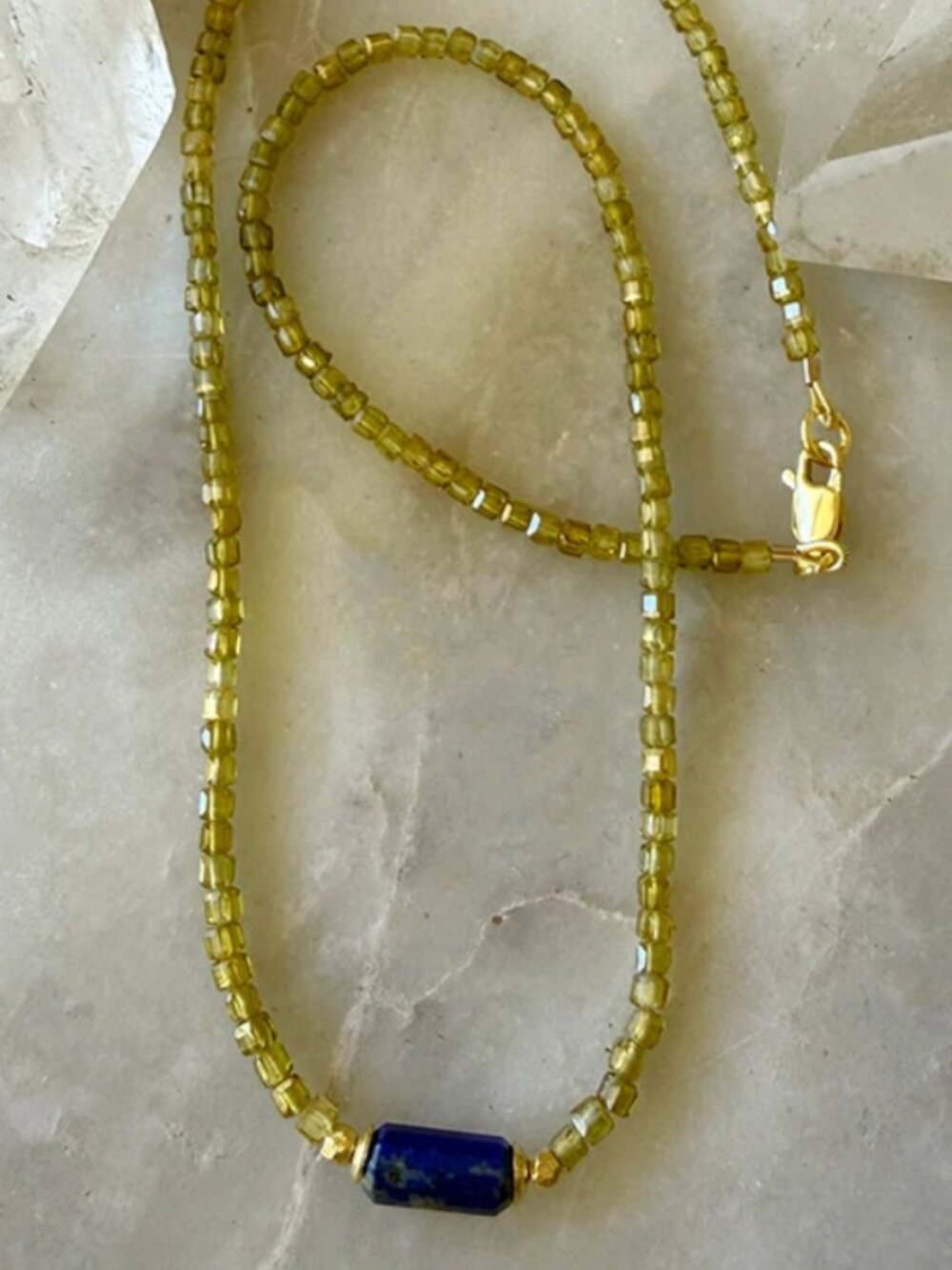 Bali Beaded Lapis Necklace